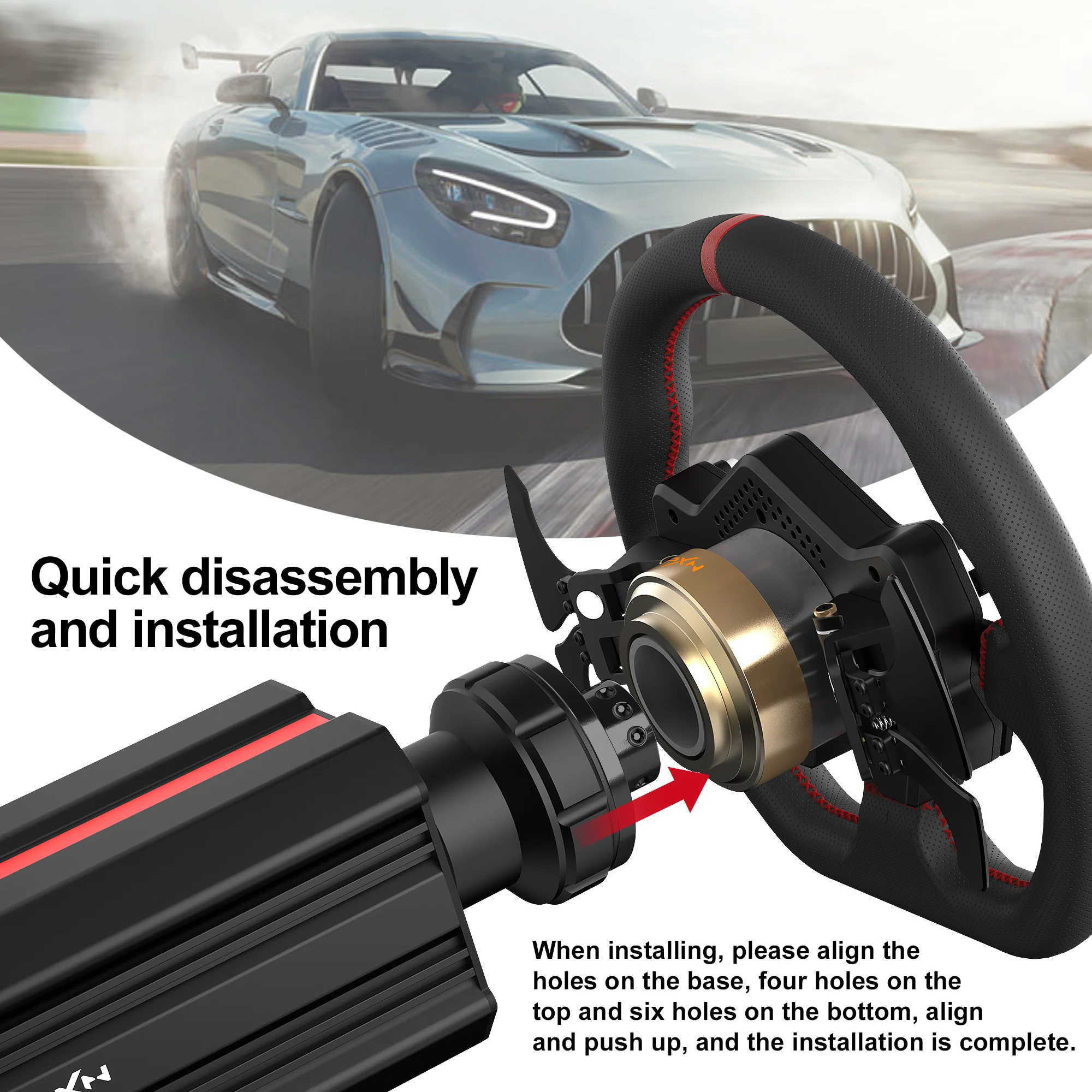 PXN V12 Lite Direct‑Drive Racing Wheel Bundle - Image 8