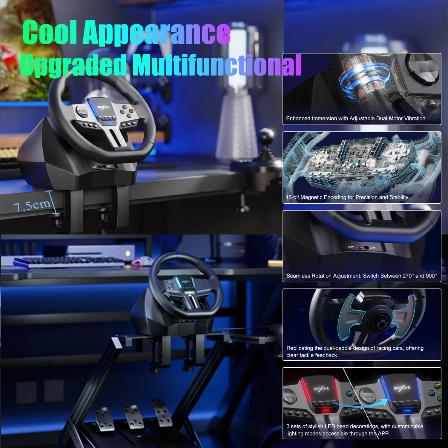 PXN V9 GEN2 Racing Steering Wheel - Image 6