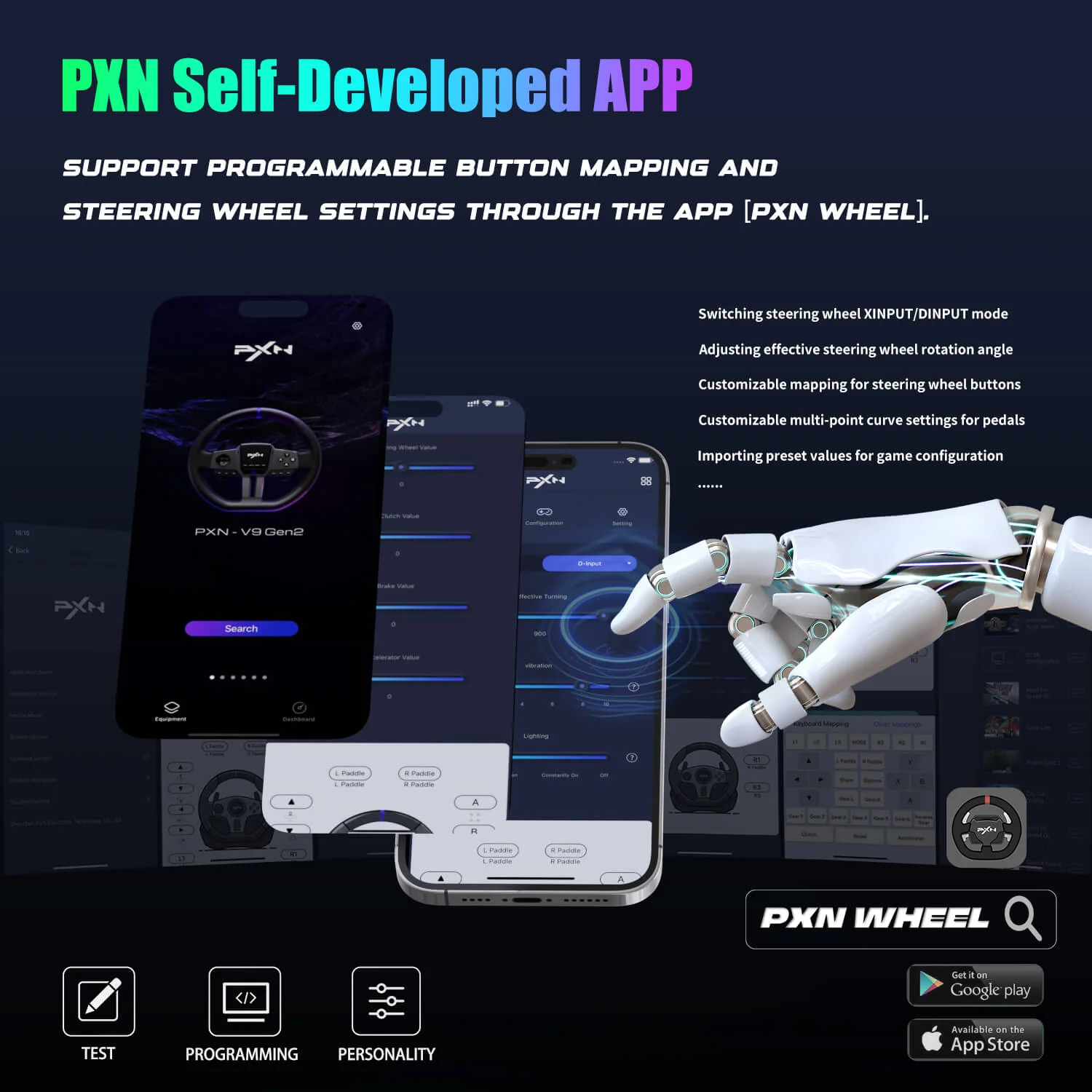 PXN V9 GEN2 Racing Steering Wheel - Image 7