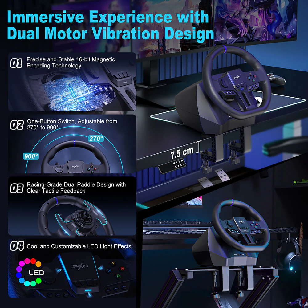 PXN V900 GEN2 Racing Steering Wheel - Image 2