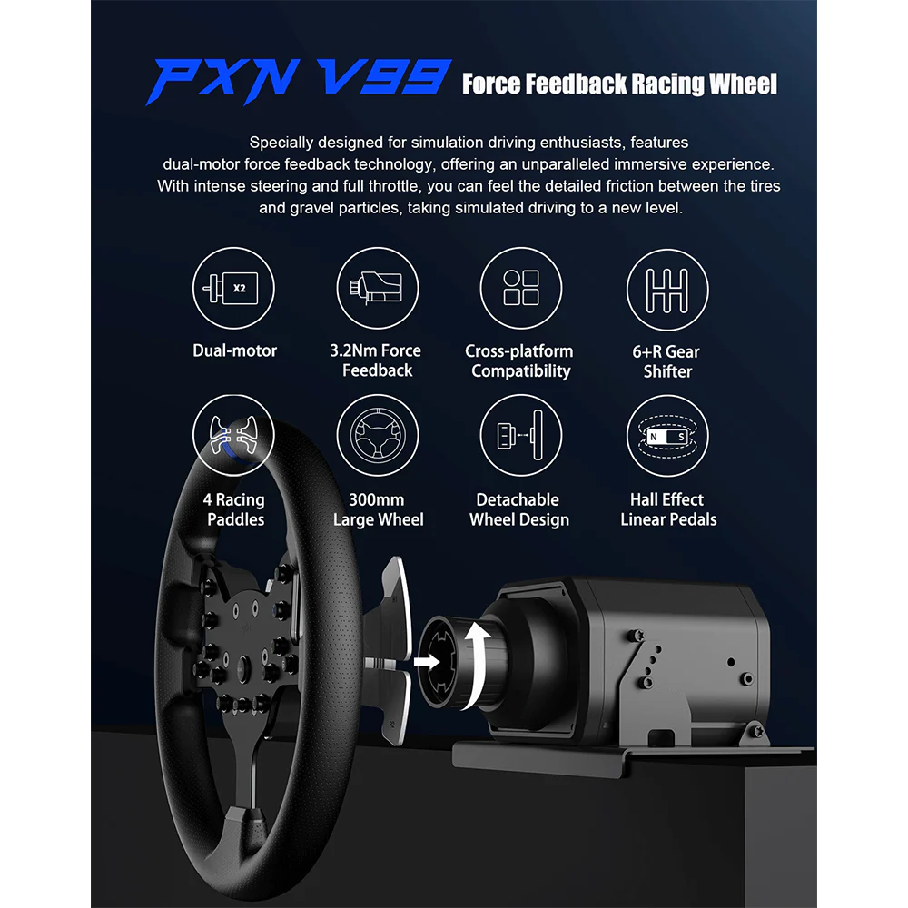 PXN V99 Racing Steering Wheel - Image 3